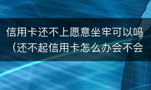 信用卡还不上愿意坐牢可以吗（还不起信用卡怎么办会不会坐牢?）