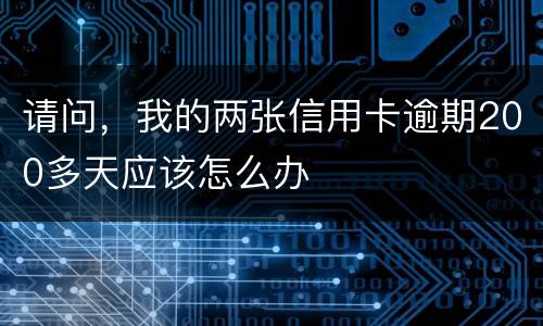 请问，我的两张信用卡逾期200多天应该怎么办