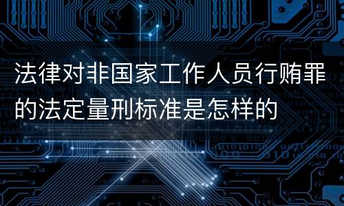 法律对非国家工作人员行贿罪的法定量刑标准是怎样的