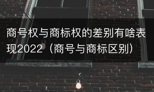 商号权与商标权的差别有啥表现2022（商号与商标区别）