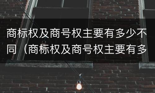 商标权及商号权主要有多少不同（商标权及商号权主要有多少不同之处）