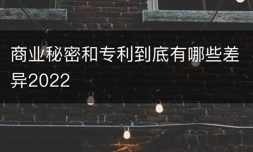 商业秘密和专利到底有哪些差异2022