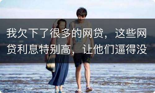 我欠下了很多的网贷，这些网贷利息特别高，让他们逼得没有能力偿还了，我该怎么办