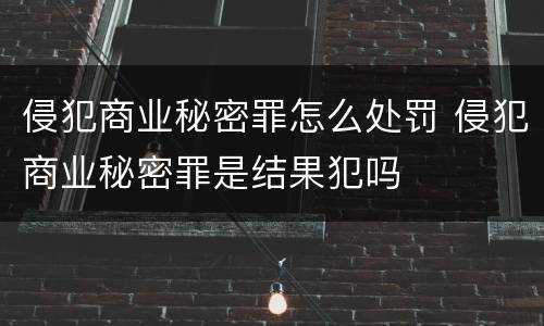 侵犯商业秘密罪怎么处罚 侵犯商业秘密罪是结果犯吗