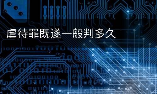 虐待罪既遂一般判多久