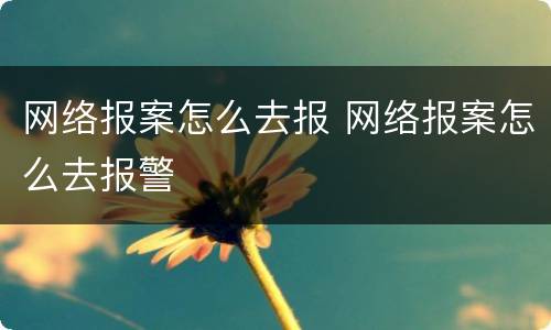 网络报案怎么去报 网络报案怎么去报警
