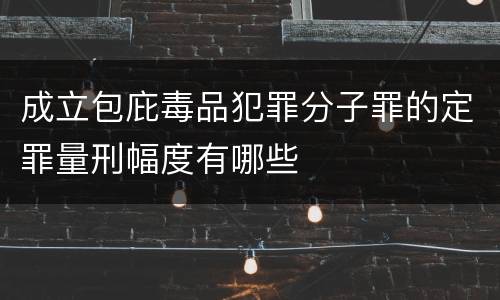 成立包庇毒品犯罪分子罪的定罪量刑幅度有哪些