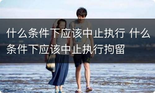 什么条件下应该中止执行 什么条件下应该中止执行拘留