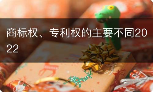 商标权、专利权的主要不同2022