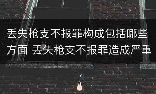 丢失枪支不报罪构成包括哪些方面 丢失枪支不报罪造成严重后果