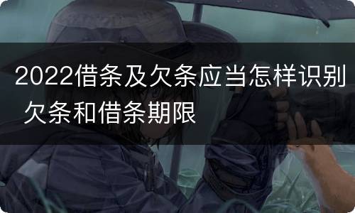 2022借条及欠条应当怎样识别 欠条和借条期限