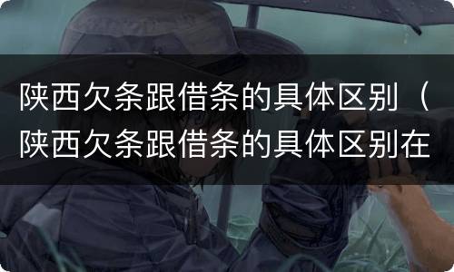 陕西欠条跟借条的具体区别（陕西欠条跟借条的具体区别在哪里）