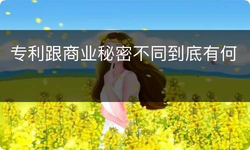 专利跟商业秘密不同到底有何