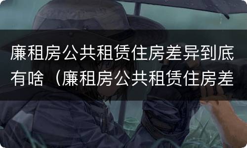 廉租房公共租赁住房差异到底有啥（廉租房公共租赁住房差异到底有啥意思）