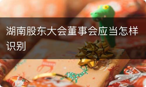 湖南股东大会董事会应当怎样识别