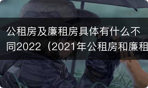公租房及廉租房具体有什么不同2022（2021年公租房和廉租房有什么区别）