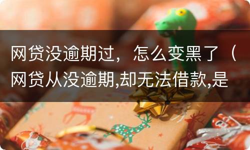 网贷没逾期过，怎么变黑了（网贷从没逾期,却无法借款,是网黑了吗）