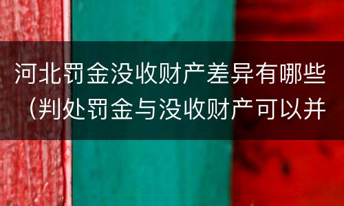 河北罚金没收财产差异有哪些（判处罚金与没收财产可以并罚吗）