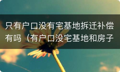只有户口没有宅基地拆迁补偿有吗（有户口没宅基地和房子,赔偿吗?）
