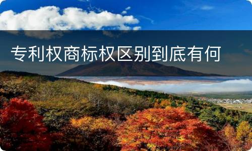 专利权商标权区别到底有何