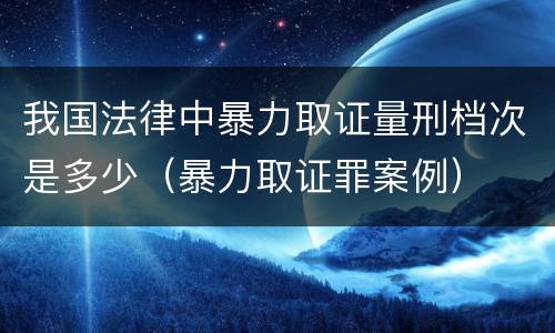 我国法律中暴力取证量刑档次是多少（暴力取证罪案例）