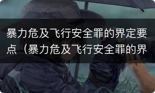 暴力危及飞行安全罪的界定要点（暴力危及飞行安全罪的界定要点是什么）