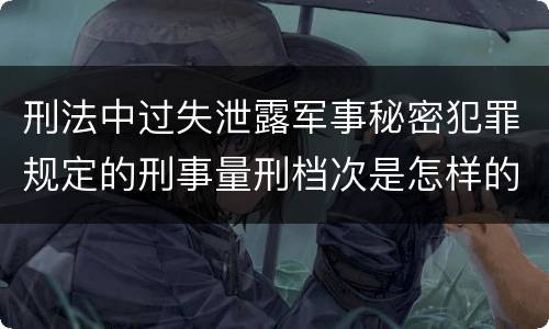 刑法中过失泄露军事秘密犯罪规定的刑事量刑档次是怎样的