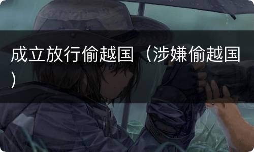 成立放行偷越国（涉嫌偷越国）