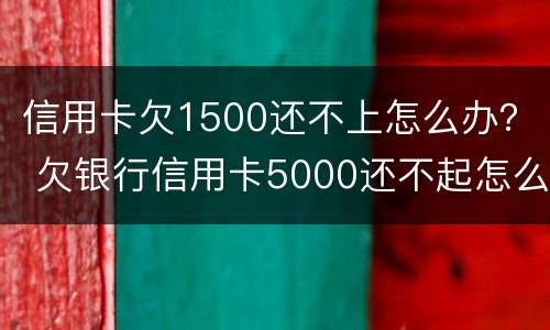 信用卡欠1500还不上怎么办？ 欠银行信用卡5000还不起怎么办