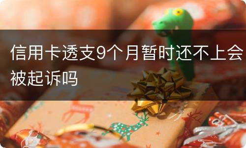 信用卡透支9个月暂时还不上会被起诉吗
