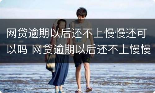 网贷逾期以后还不上慢慢还可以吗 网贷逾期以后还不上慢慢还可以吗