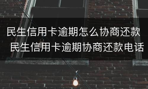 民生信用卡逾期怎么协商还款 民生信用卡逾期协商还款电话多少