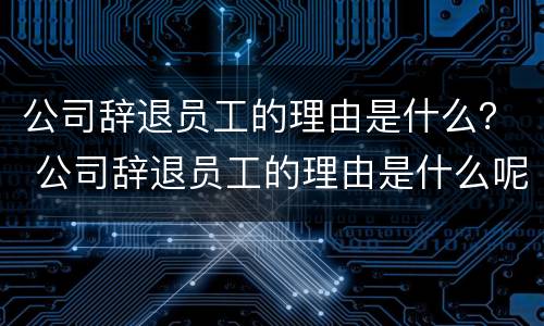 公司辞退员工的理由是什么？ 公司辞退员工的理由是什么呢