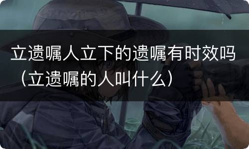 立遗嘱人立下的遗嘱有时效吗（立遗嘱的人叫什么）