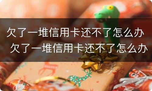 欠了一堆信用卡还不了怎么办 欠了一堆信用卡还不了怎么办呢