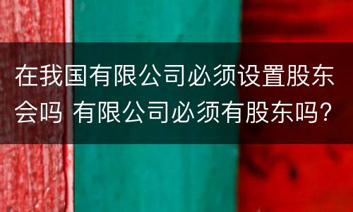 在我国有限公司必须设置股东会吗 有限公司必须有股东吗?