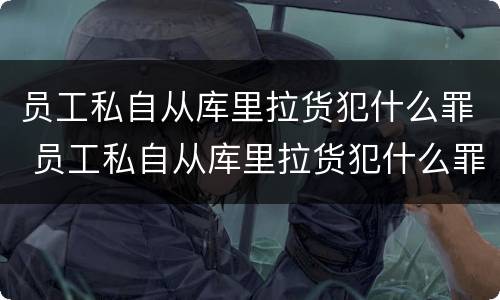 员工私自从库里拉货犯什么罪 员工私自从库里拉货犯什么罪行