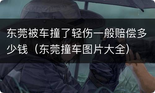 东莞被车撞了轻伤一般赔偿多少钱（东莞撞车图片大全）
