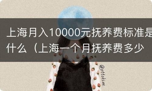上海月入10000元抚养费标准是什么（上海一个月抚养费多少）
