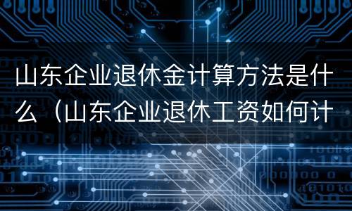 山东企业退休金计算方法是什么（山东企业退休工资如何计算方法）