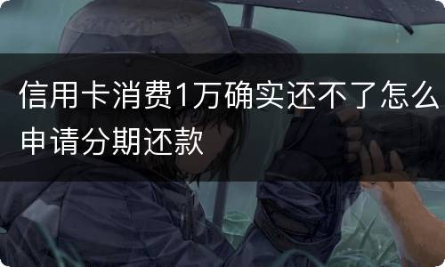 信用卡消费1万确实还不了怎么申请分期还款