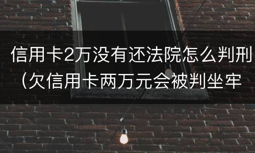 信用卡2万没有还法院怎么判刑（欠信用卡两万元会被判坐牢吗）