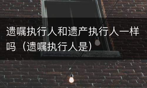 遗嘱执行人和遗产执行人一样吗（遗嘱执行人是）