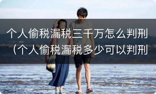 个人偷税漏税三千万怎么判刑（个人偷税漏税多少可以判刑）