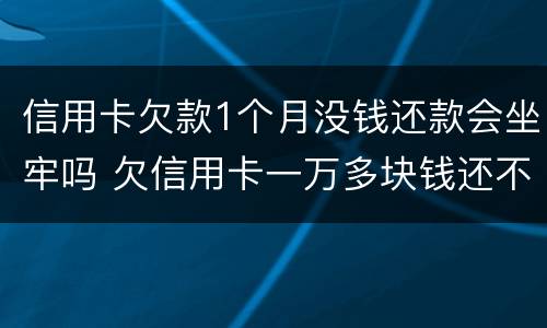 信用卡欠款1个月没钱还款会坐牢吗 欠信用卡一万多块钱还不起会坐牢吗