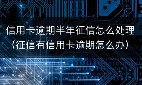 信用卡逾期半年征信怎么处理（征信有信用卡逾期怎么办）
