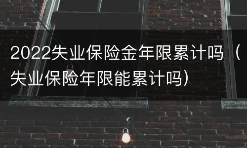 2022失业保险金年限累计吗（失业保险年限能累计吗）