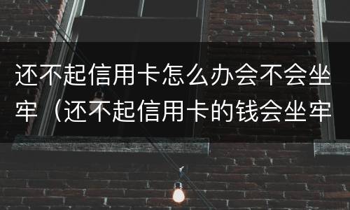 还不起信用卡怎么办会不会坐牢（还不起信用卡的钱会坐牢吗）