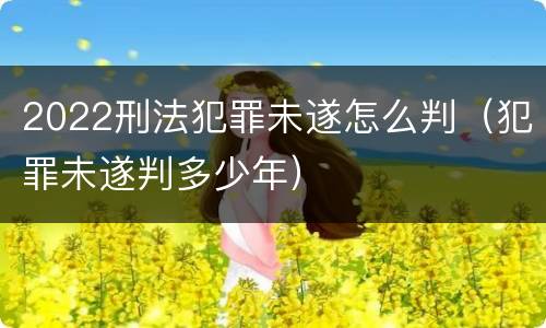 2022刑法犯罪未遂怎么判（犯罪未遂判多少年）
