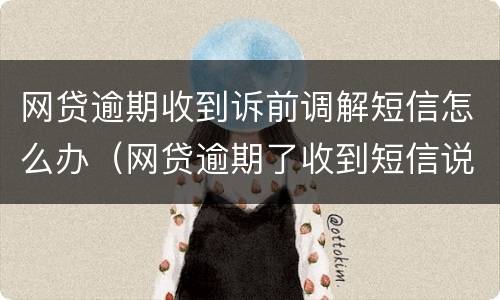 网贷逾期收到诉前调解短信怎么办（网贷逾期了收到短信说起诉了）